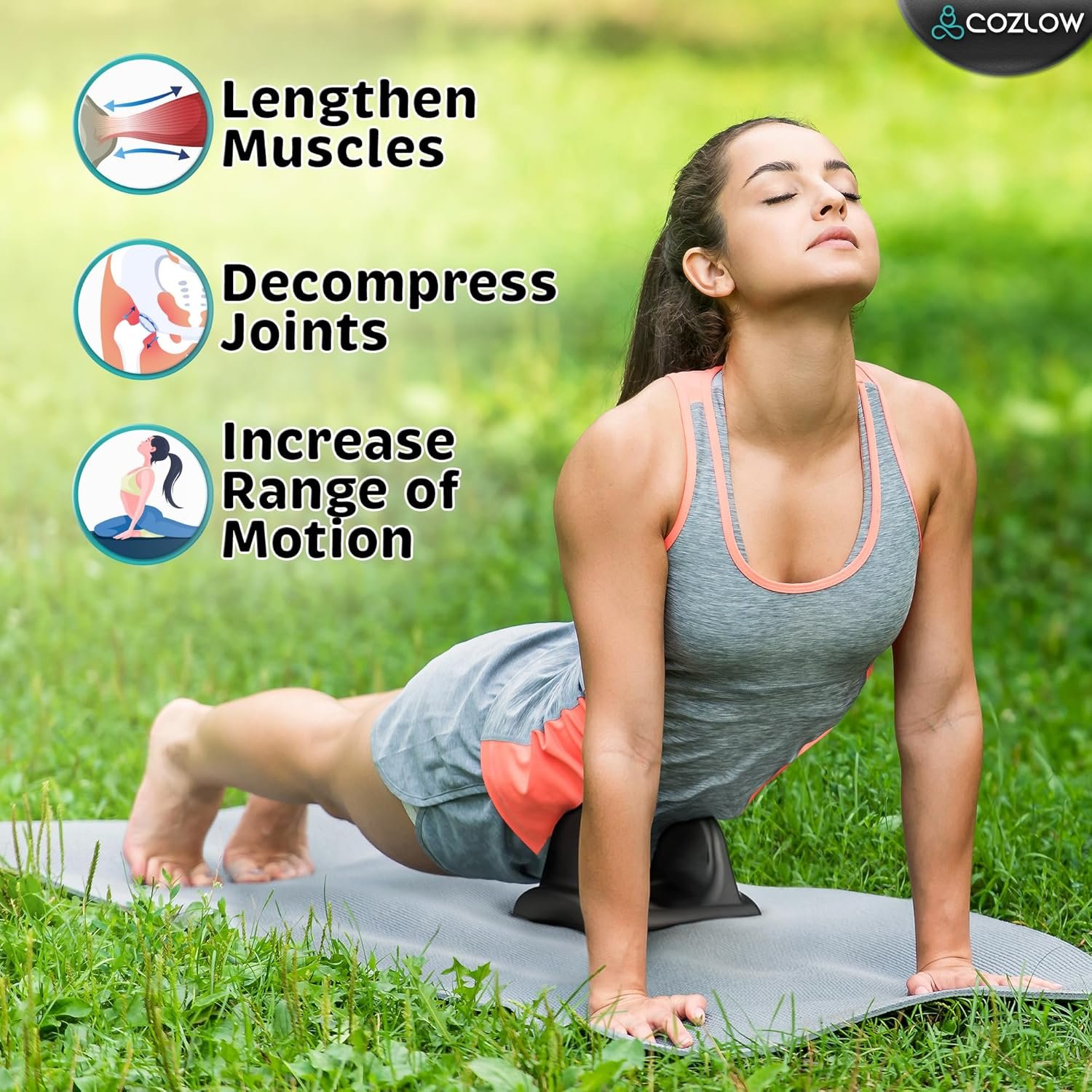 Psoas Release Massage Tool - Black - Back & Hip Flexor Muscle Stretcher - Deep Tissue Massage Tool for Myofascial Release - Trigger Point Massager for Pain Relief & Quick Recovery - by Cozlow - Image 3