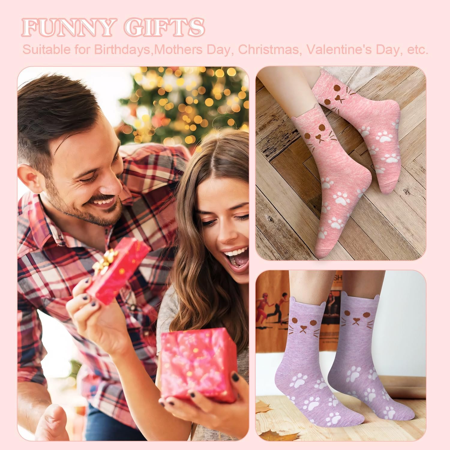 AGRIMONY Women's Cat Socks Cute Animal Socks Cat Mom Dog Mom Gifts for Women Teen Girls -Valentines Birthday Gifts for Wife - Image 7