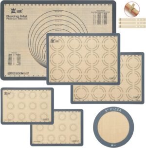 GUANCI Silicone Baking Mat Set of 6...