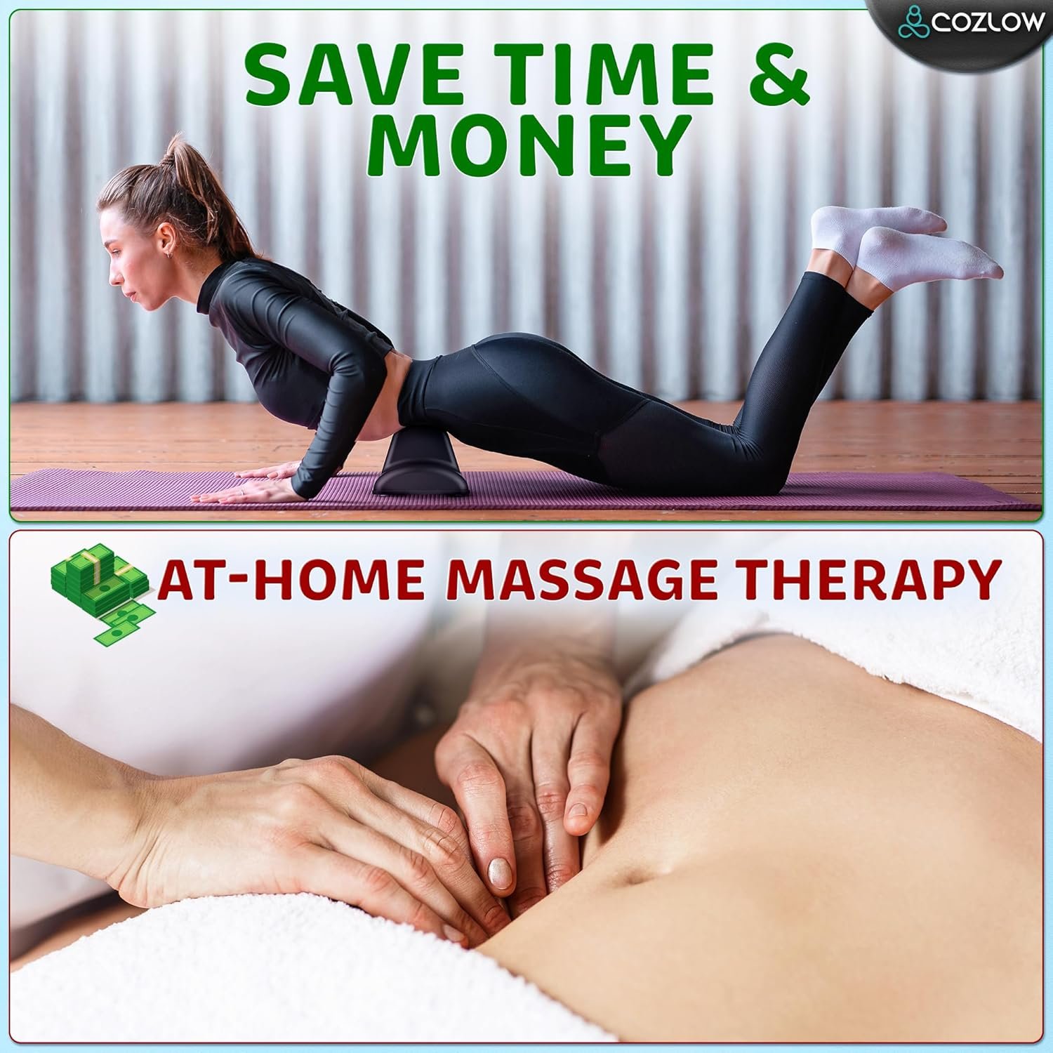 Psoas Release Massage Tool - Black - Back & Hip Flexor Muscle Stretcher - Deep Tissue Massage Tool for Myofascial Release - Trigger Point Massager for Pain Relief & Quick Recovery - by Cozlow - Image 2