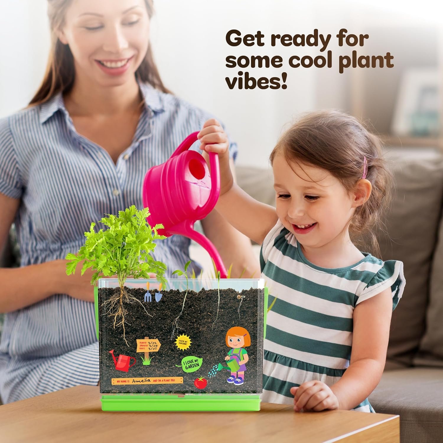 Root Viewer Kit for Kids - Grow Your Own Plant Garden for Boys & Girls - Science STEM Toy & Craft Growing Kits for Ages 4-8 Birthday Gifts for Boy, Girls 4, 5, 6, 7, 8, Year Old - Gardening Set Toys - Image 6