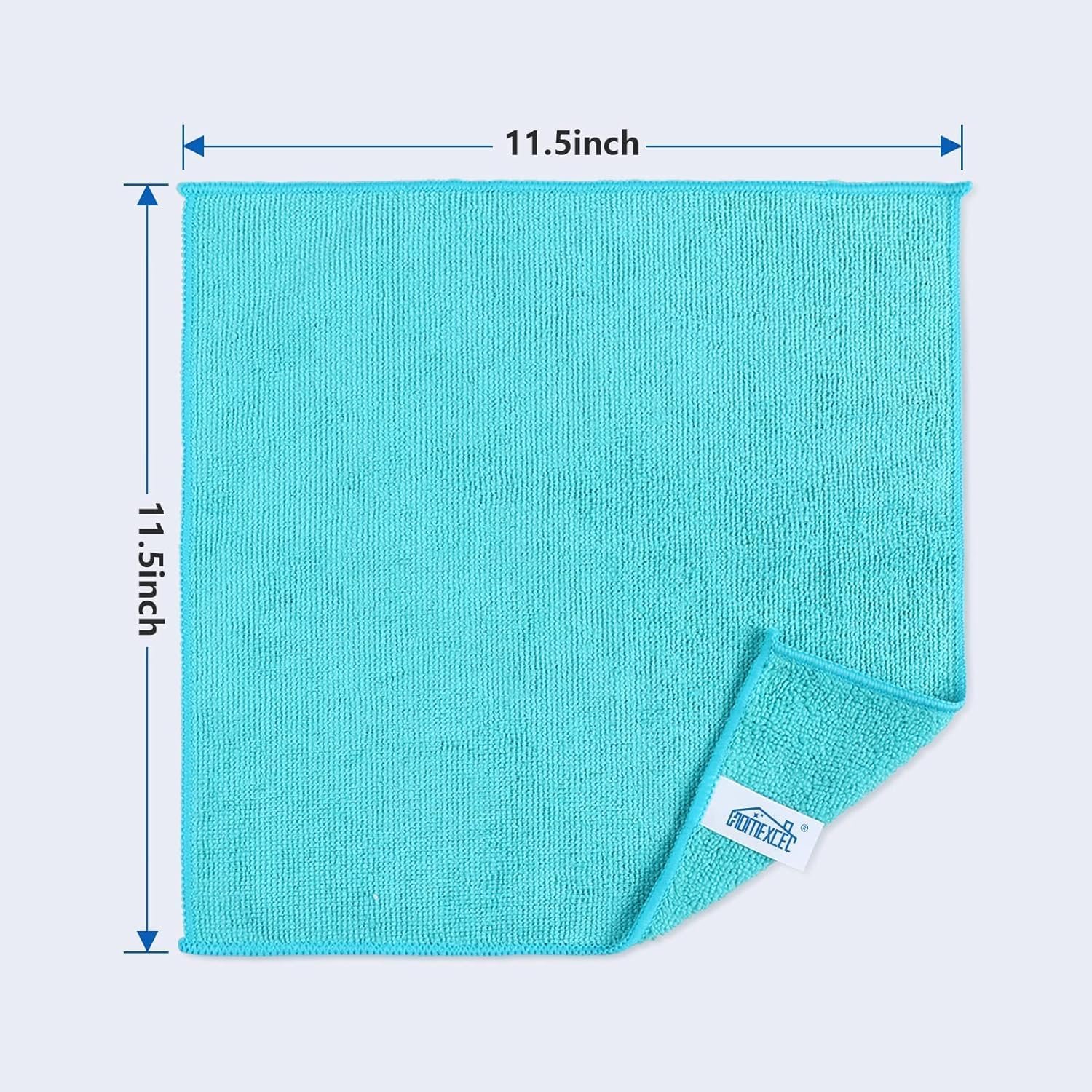 HOMEXCEL Microfiber Cleaning Cloth,12 Pack Cleaning Rag,Cleaning Towels with 4 Color Assorted,11.5"X11.5"(Green/Blue/Yellow/Pink) - Image 2