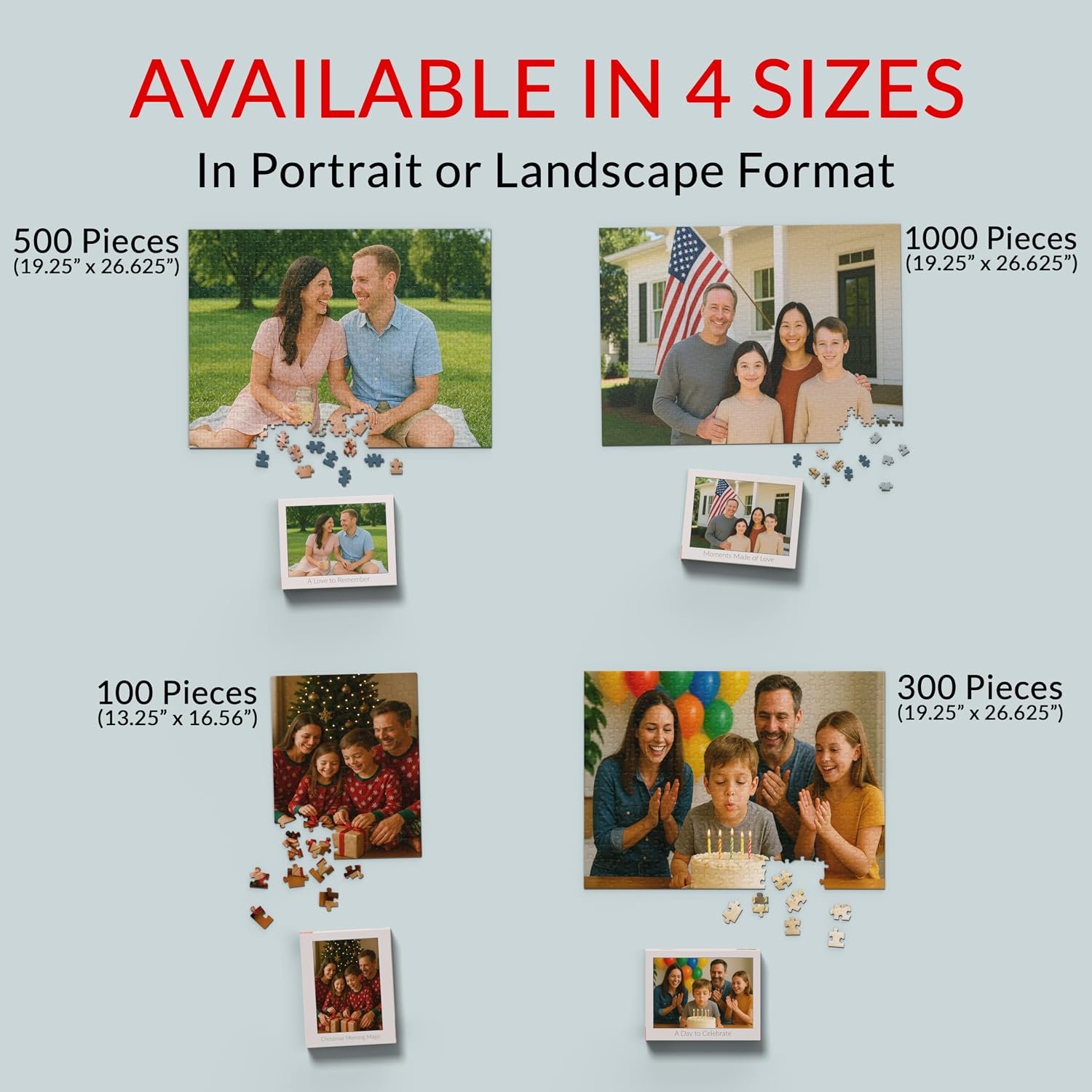 MyPuzzle Custom Photo Puzzle - Personalized Jigsaw Puzzle Made from Your Own Picture, Ideal Gift for Birthdays, Mother's Day, Valentine's Day & Weddings - 100 Pieces (Landscape/Horizontal) - Image 5