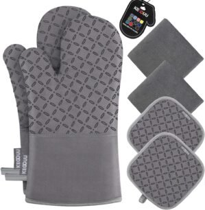 KEGOUU Oven Mitts and Pot Holders 6...
