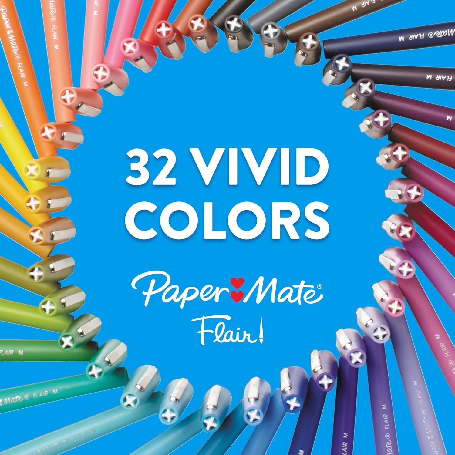 Paper Mate Flair Felt Tip Pens, Medium Point, Assorted Colors, 24 Count - Home, Office, Back to School, Teacher Supplies - Image 2