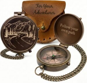 Engraved Brass Pocket Compass Gift ...