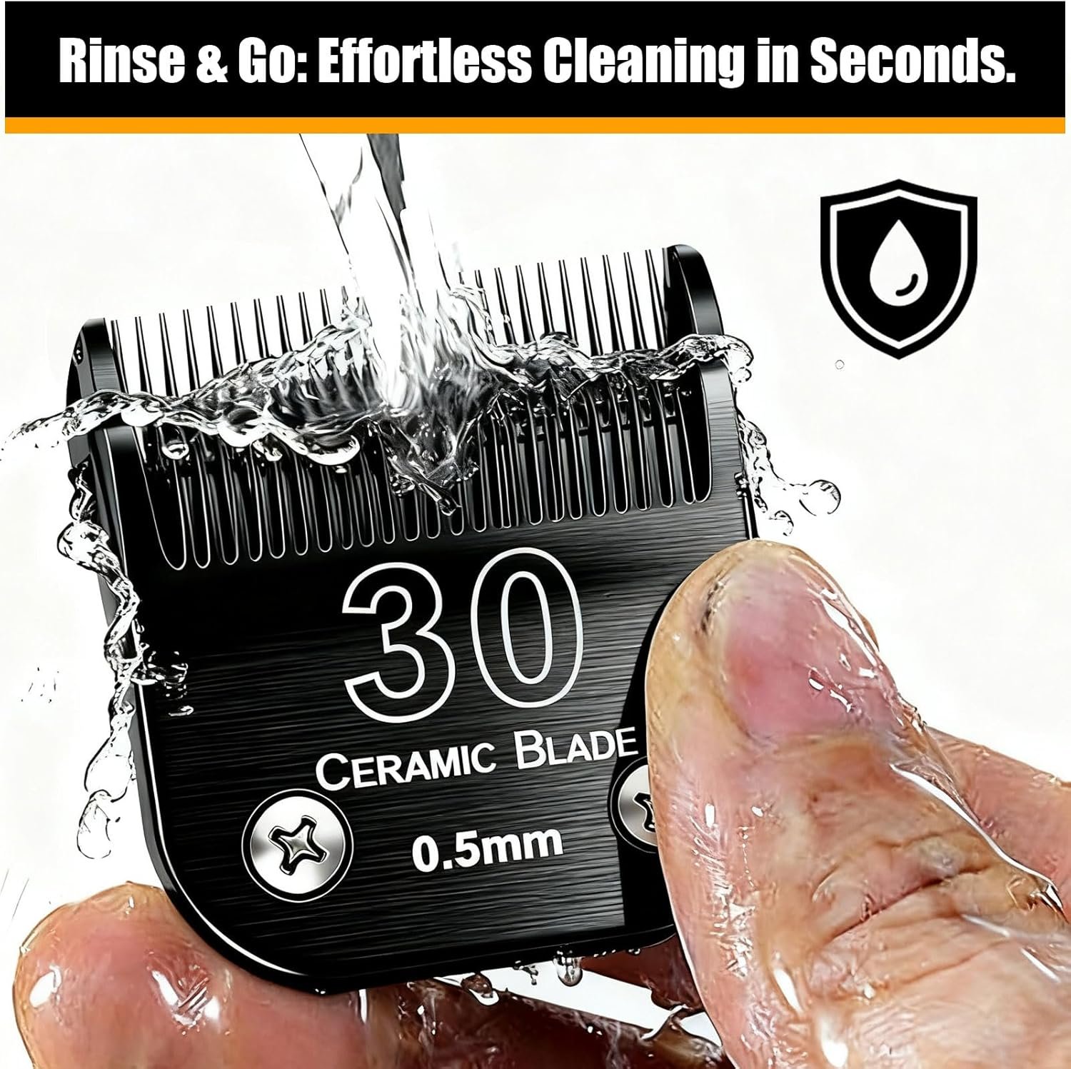 Dog Grooming Blades Detachable Stainless Steel Blade Compatible with Andis Clipper,Dog Clipper Blade for Wahl km10 Serise,Oster A5 Clippers (Black-#30/3PCS) - Image 6