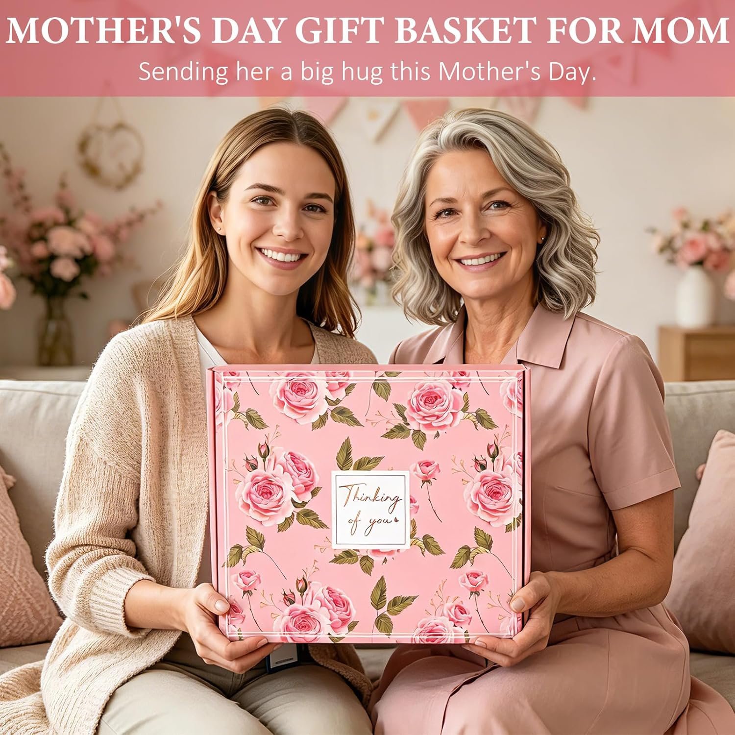 Birthday Gifts for Women Self Care Get Well Soon Gifts, Rose Relaxing Spa Gift Box Care Package Basket w/ Luxury Flannel Blanket 40 oz Tumbler, Mother's Day Gift for Mom Her Wife Girlfriend Sister - Image 2