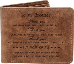 THTCSQ To My Brother Gift Leather W...