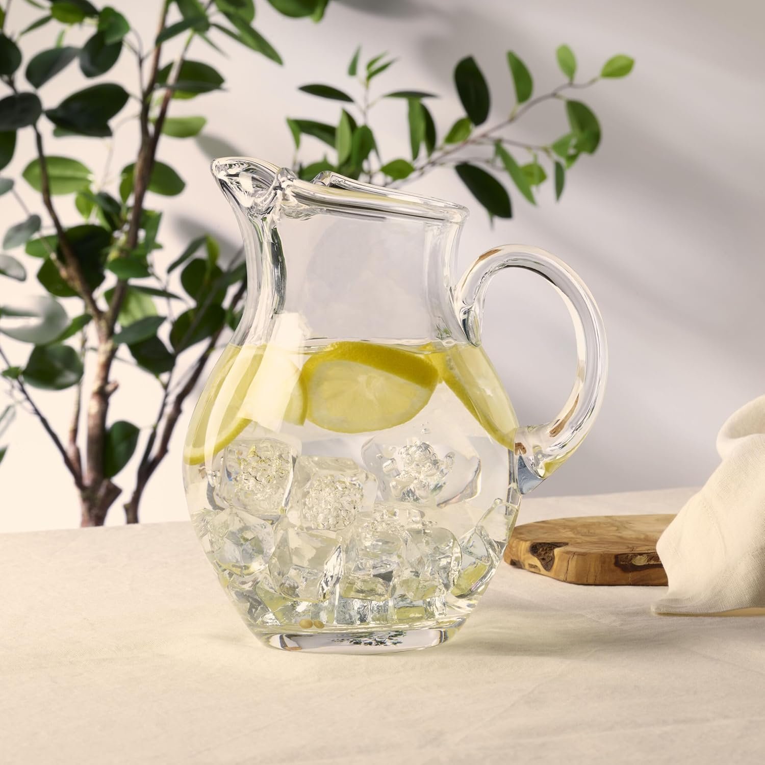 Mikasa Napoli Glass Pitcher, 70 oz - Large Glass Water Pitcher with Spout for Serving Water, Juice, Sangria, Lemonade and More - Dishwasher Safe Elegant Glass Pitcher for Entertaining - Image 6