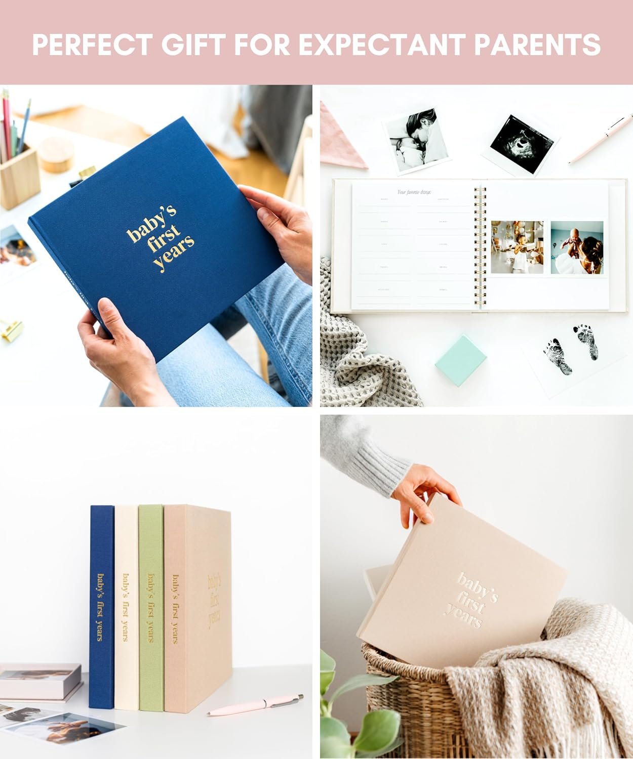 Lamare Baby First Year Book – Baby Memory Book for Girls & Boys - Baby Milestone Book from Pregnancy to Childhood – Cute Baby Book Keepsake Gift - Image 6