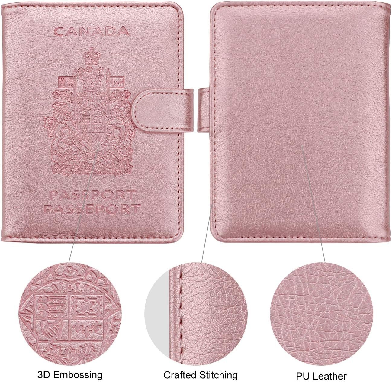 WALNEW RFID Blocking Passport Holder Travel Wallet Cover Case - Image 2