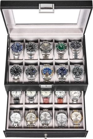 BEWISHOME Watch Case, 20-Slot Watch...