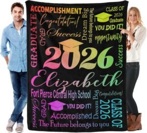 Custom Graduation Blanket with Name...