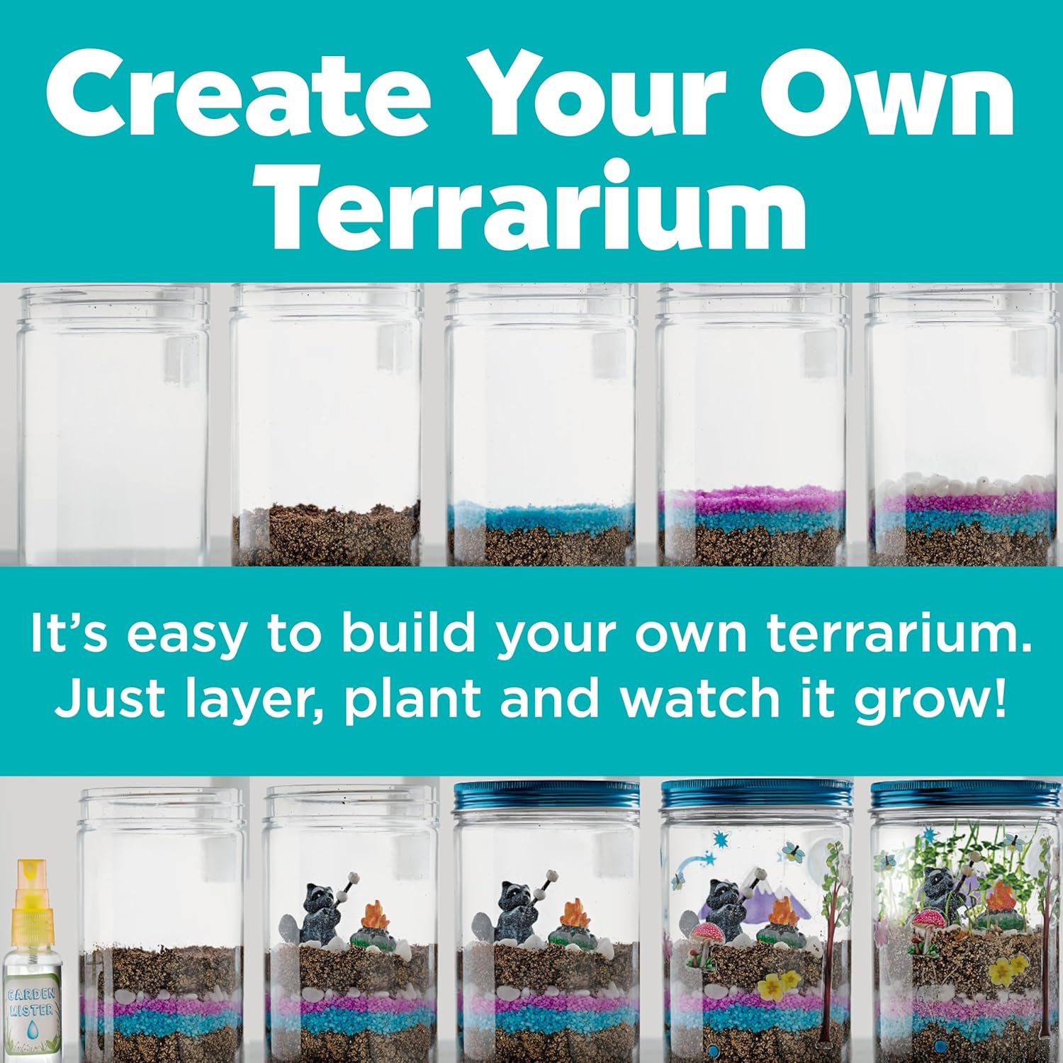 Creativity for Kids Grow 'N Glow Terrarium Kit - Educational Science Kits | Screen Free Summer Fun Activities | Gifts for Boys and Girls | Craft and STEM Projects (Ages 6+) - Image 5