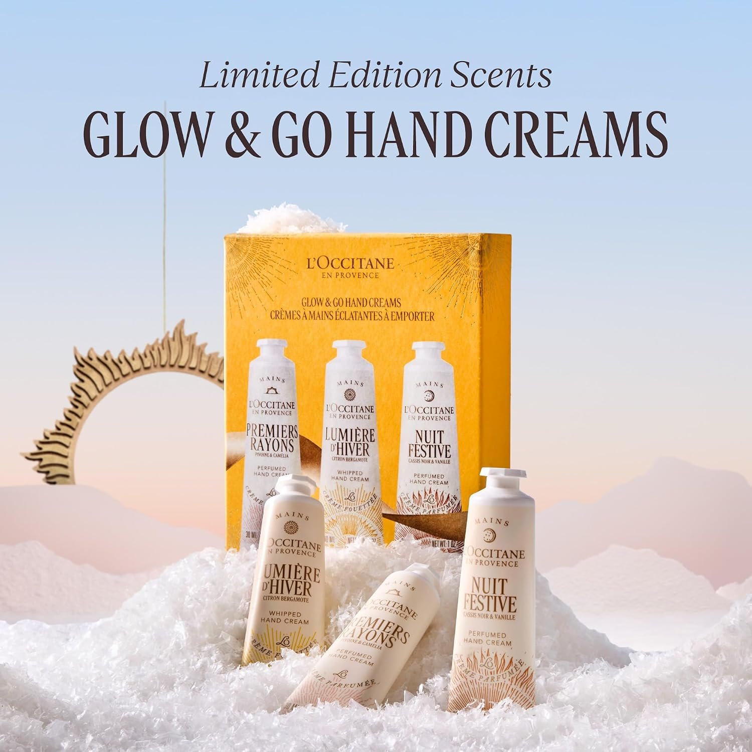 L’Occitane Glow & Go Hand Cream Trio, Holiday Beauty Gift Set, Peony, Lemon & Vanilla, Hydrates & Softens Dry Skin, Travel-Sized Moisturizing Minis - Image 3