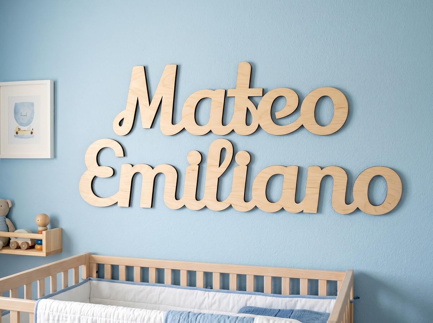 Personalized Wood Sign, Laser Cut Birch Plywood, Select Favorite Font, Size and up to 3 Lines per Size, Live Preview - Image 2