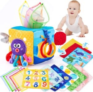 hahaland Baby Tissue Box Toy –...