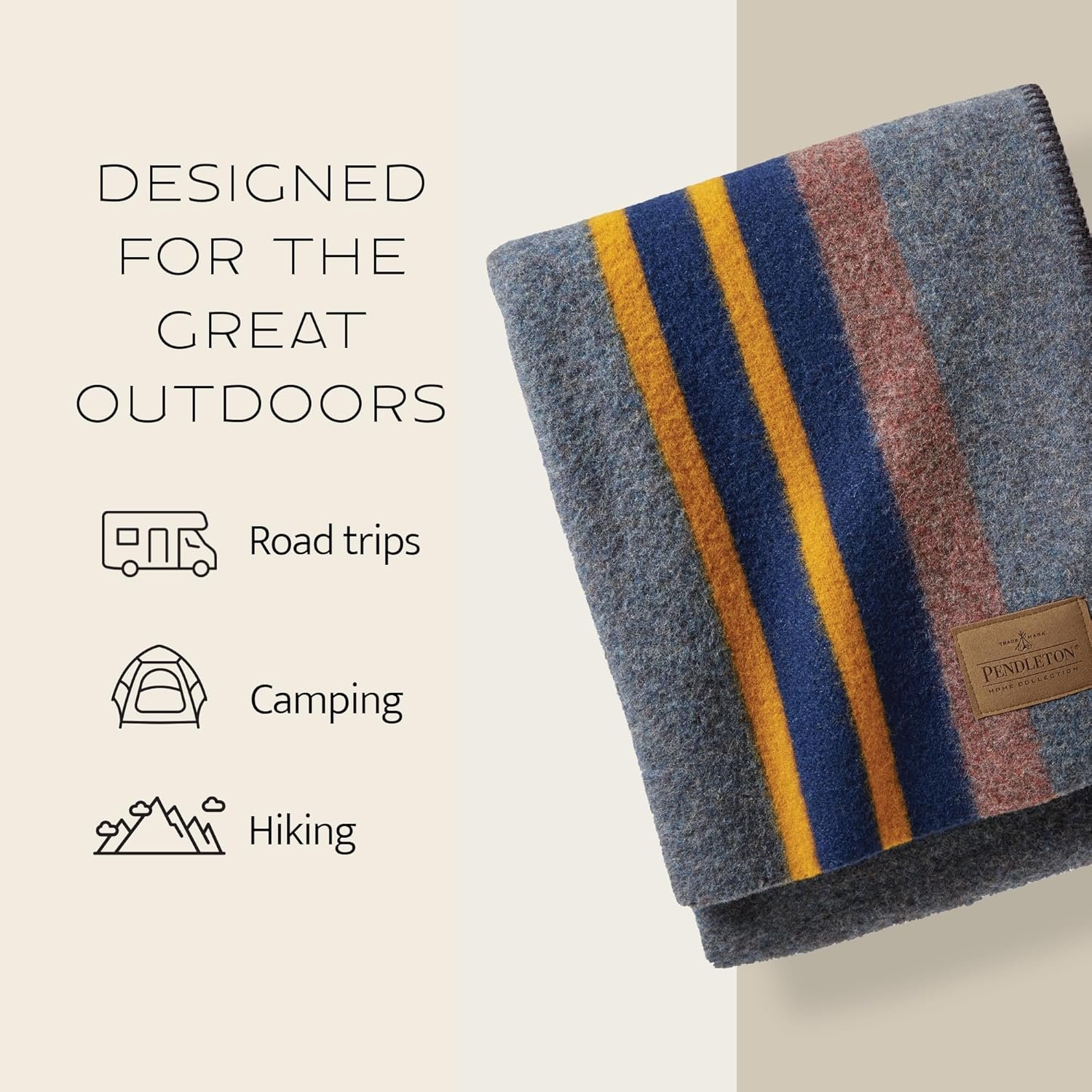 Pendleton Yakima Throw 54" x 66" - Wool Cotton, Soft and Durable Wool Throw for Home and Travel - Mineral Umber - Image 4