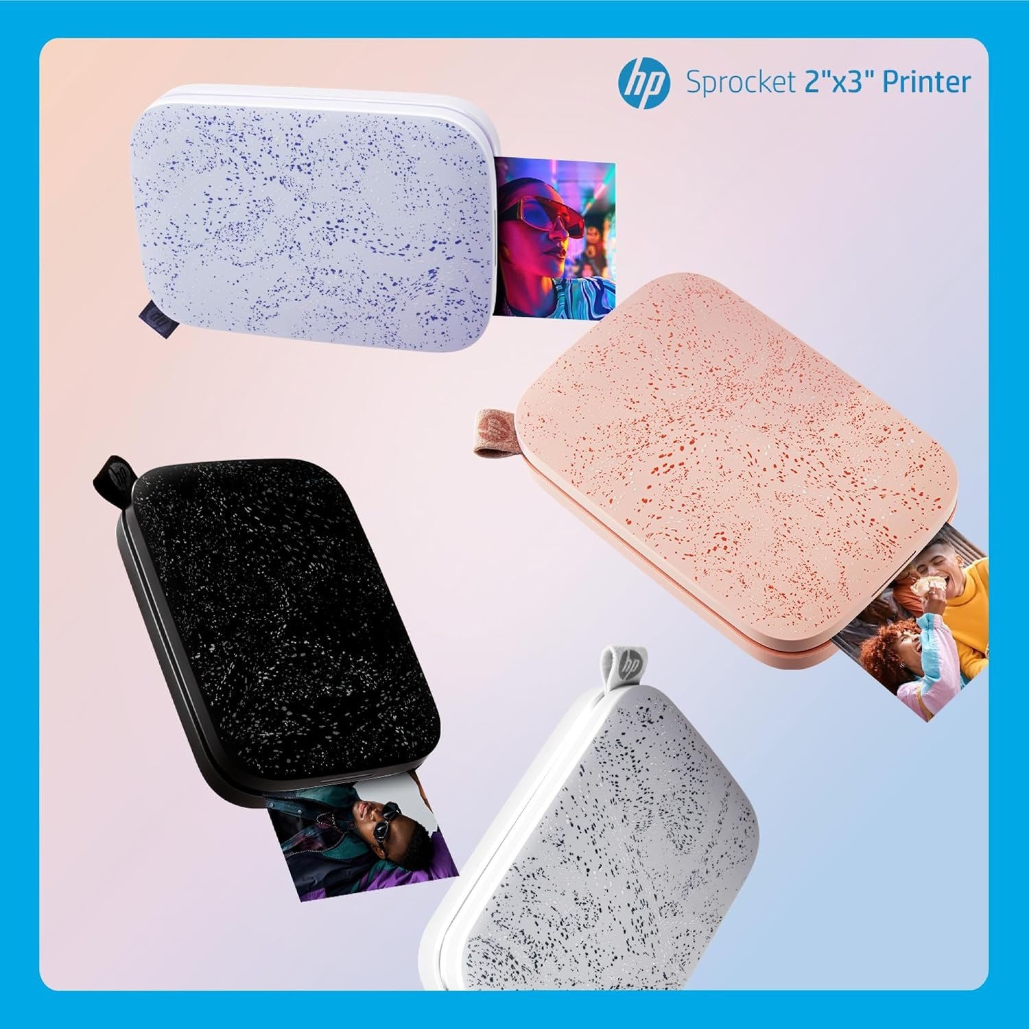 HP Sprocket 2x3 Instant Smartphone Photo Printer - Portable Color Wireless Mobile Printer - Zink Sticky-Back Photos - Print from Compatible iOS & Android Devices with Bluetooth w/Fun App - Purple - Image 8