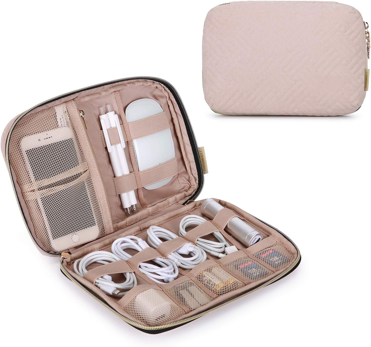 Bagsmart Travel Cable Organizer, Electronics Accessories Cases, Tech Bag for Hard Drives, Cables, Charger, USB, SD Card