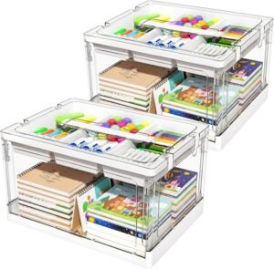 24QT 2Packs Clear Craft Organizers ...