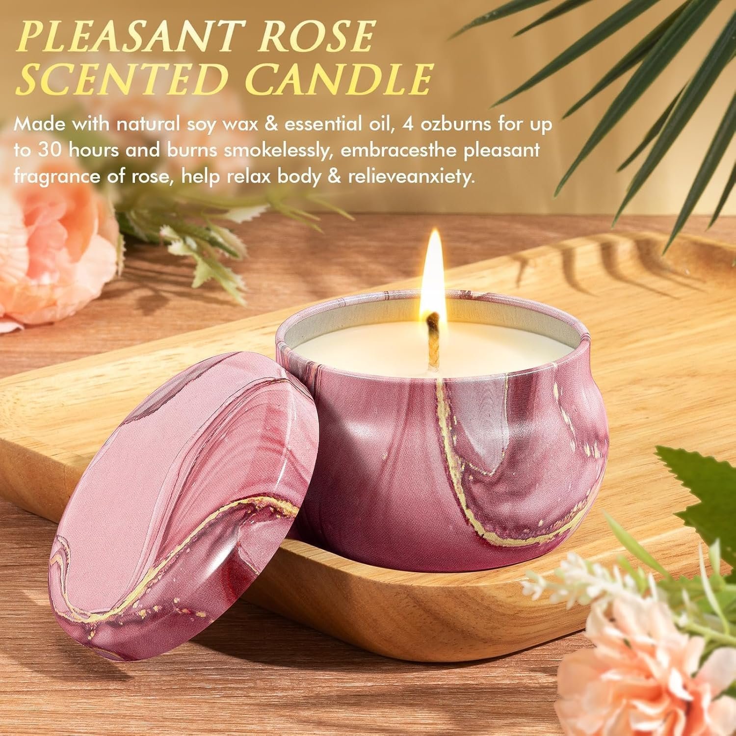 Birthday Gifts for Women Self Care Get Well Soon Gifts, Rose Relaxing Spa Gift Box Care Package Basket w/ Luxury Flannel Blanket 40 oz Tumbler, Mother's Day Gift for Mom Her Wife Girlfriend Sister - Image 7