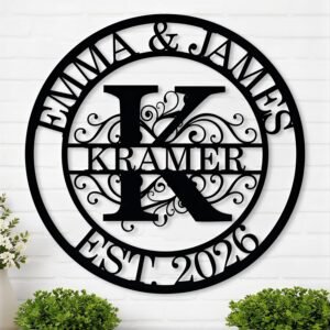 Personalized Metal Name Signs, Spli...