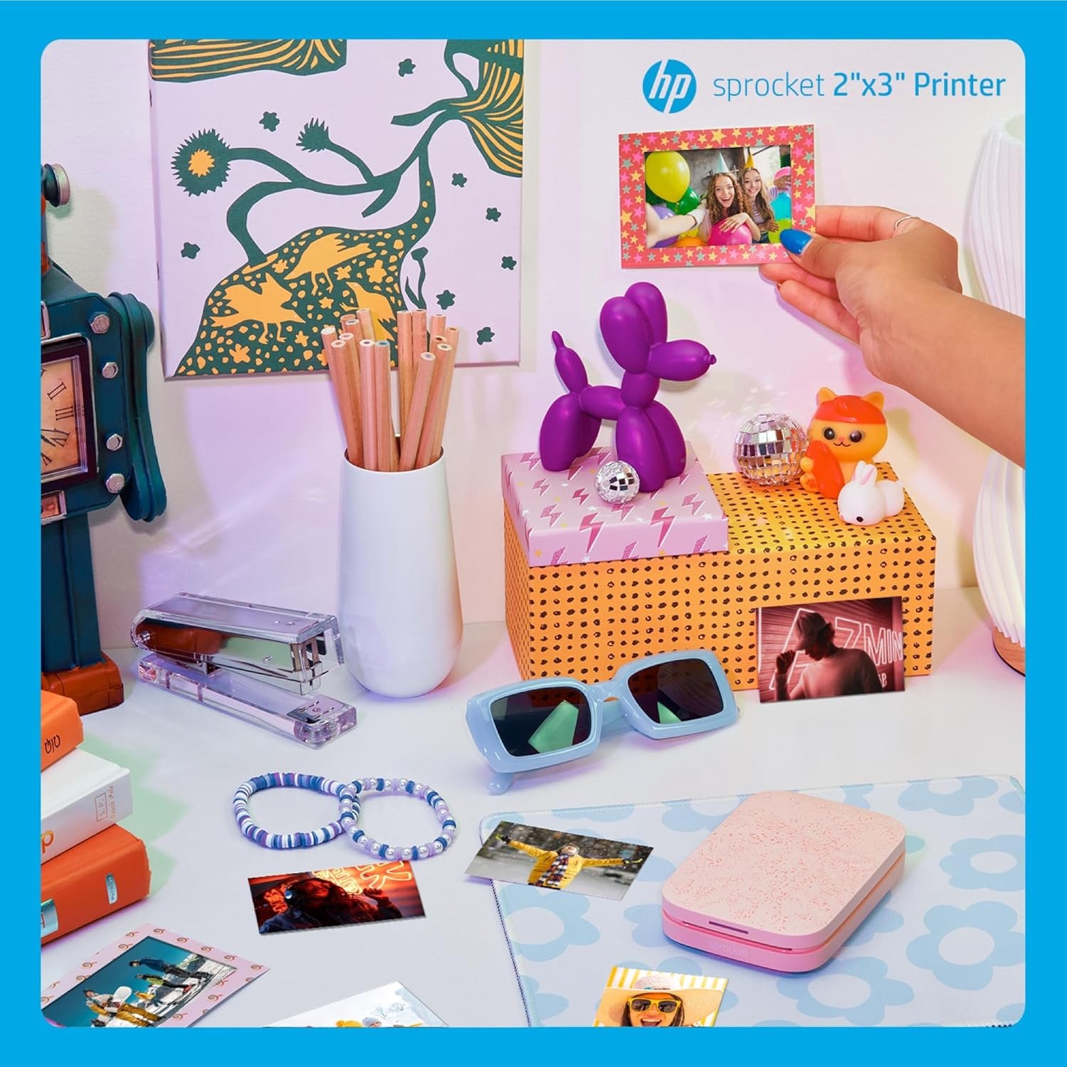 HP Sprocket Portable 2x3 Inch Instant Photo Printer (Blush Pink) Print Pictures on Zink Sticky-Backed Paper From Your iOS & Android Device - Image 7