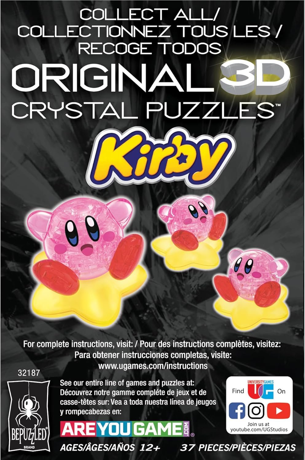 BePuzzled, Kirby Original 3D Crystal Puzzle, 37 Piece Brain Teaser, Collectible Display Puzzle for Kids & Adults Ages 12+ - Image 9
