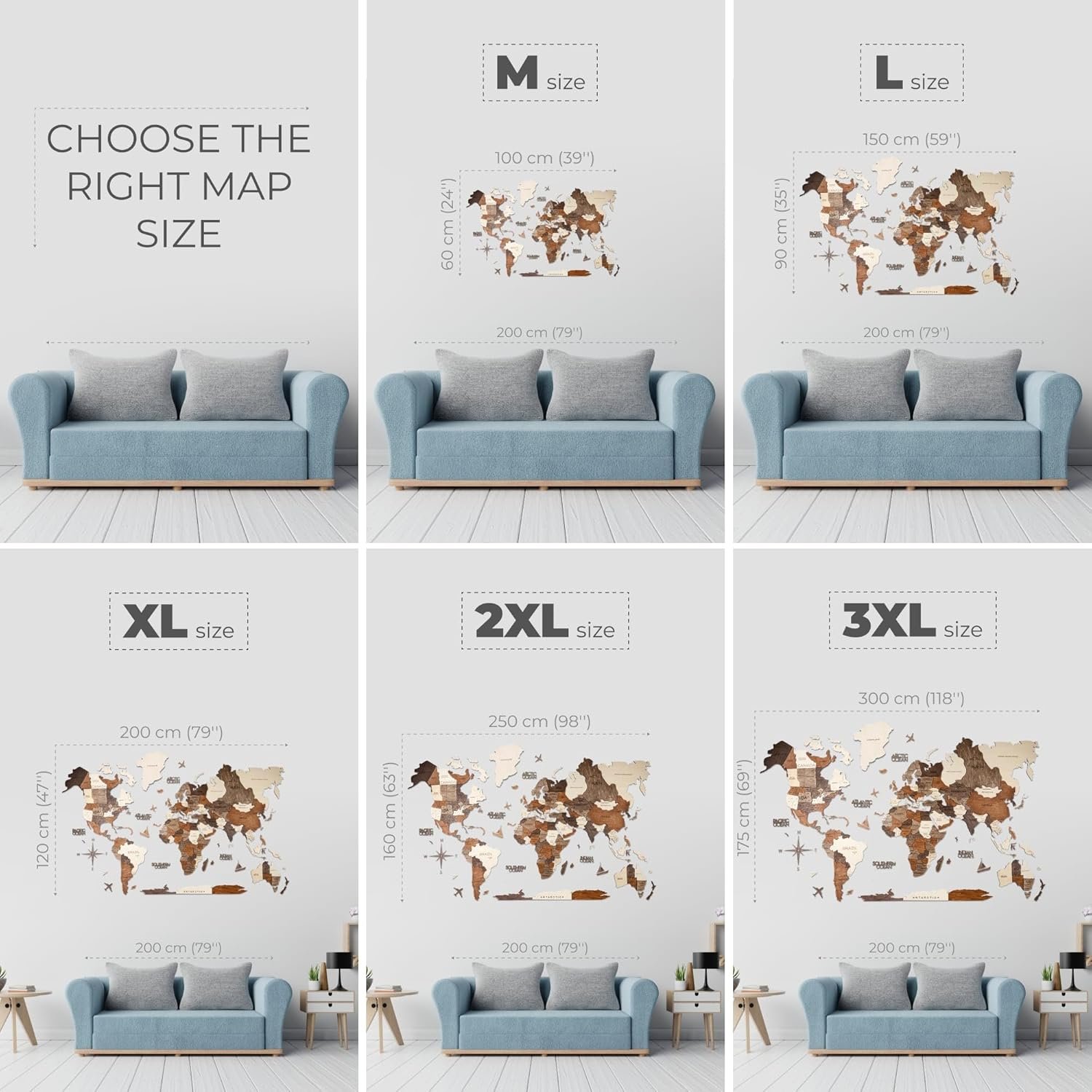 Enjoy The Wood 3D LED 3.0 Wood World Map Wall Art Modern Home Decor Gifts LED Lighting Wall Decor Housewarming Gift Idea Travel Wooden Maps Pinboard with Backlighting (Wall Art) - Image 3