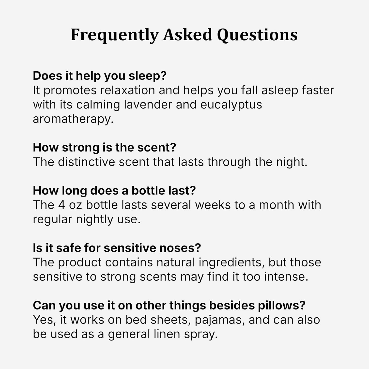 European Spa Source Sleep Well Eucalyptus + Lavender Pillow Mist Spray for Aromatherapy, At Home Spa Experience, Tension Relief, Sleep Support, and Relaxation, 4 fl oz. - Image 8