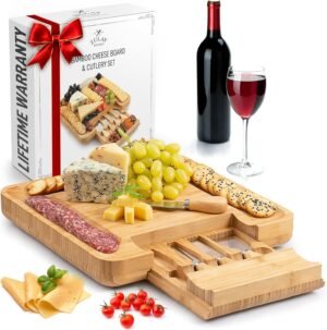 Zulay Kitchen Premium Bamboo Cheese...