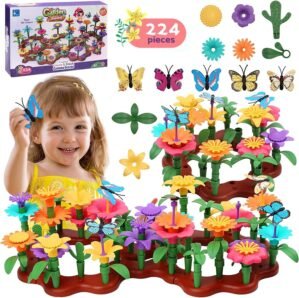 224 Pcs Flower Garden Building Toys...