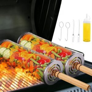 Rolling Grill Basket 2PCS,Sturdy St...