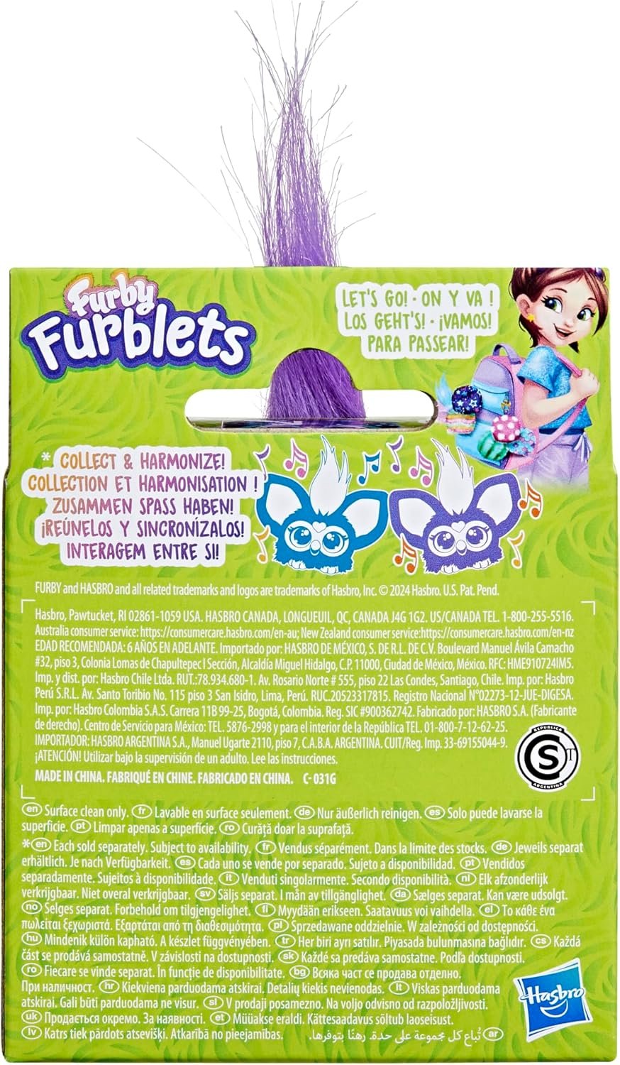 Furby Furblets Star-Lee Mini Friend, 45+ Sounds, Galaxy Music, Speaks Only Furbish, Electronic Plush Toys, Interactive Pets, Dark Blue, Easter Basket Stuffers, Ages 6+ - Image 4