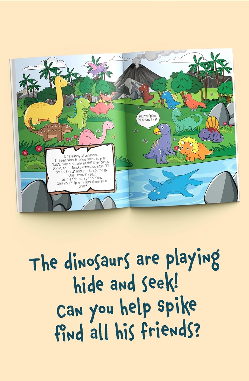 I Spy Dinosaurs: Find the Dino friends playing hide and seek! A cute search and find dinosaur book for toddlers 2-5 (I Spy Books for Toddlers) - Image 2