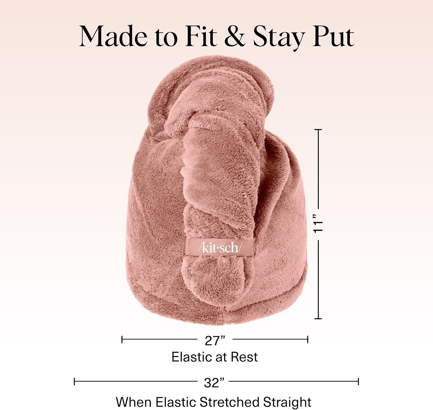 Kitsch Plush Microfiber Hair Towel Wrap for Women – Ultra Absorbent Microfiber Bath Towels for Wet, Curly, Long or Short Hair – Anti-Frizz Hair Wrap, Great Hair Care Gifts for Women - Image 5