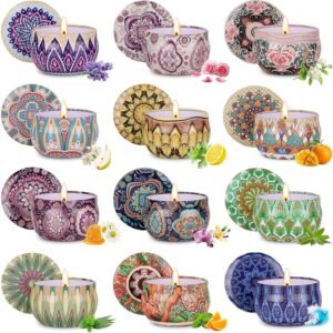 YINUO Scented Candle Gift Set for W...