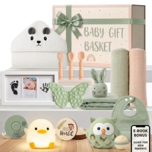 New Baby Gift Basket 22-Piece Set w...