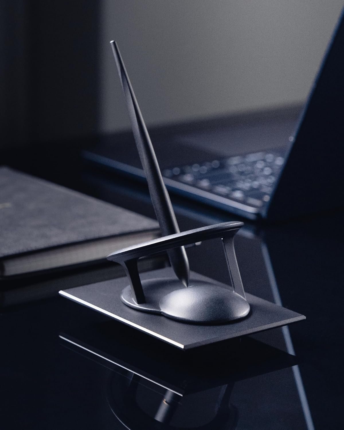 novium Hoverpen Interstellar - Luxury Pen Made With Aerospace Alloys, Unique Aesthetic, Free Spinning Executive Pen, Desk Aesthetic, Birthday Gifts for Men and Women (Space Black, Basic) - Image 8