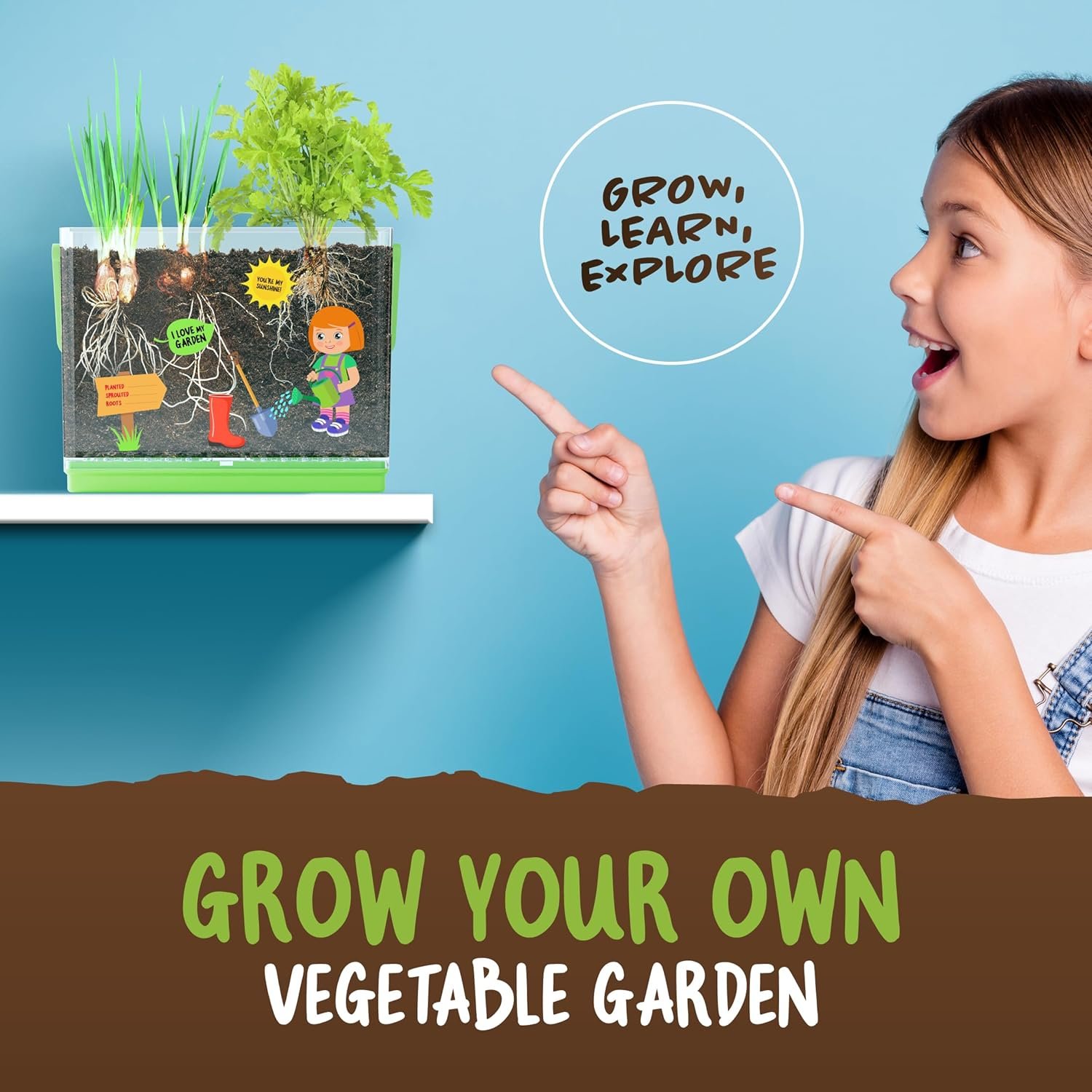 Root Viewer Kit for Kids - Grow Your Own Plant Garden for Boys & Girls - Science STEM Toy & Craft Growing Kits for Ages 4-8 Birthday Gifts for Boy, Girls 4, 5, 6, 7, 8, Year Old - Gardening Set Toys - Image 4