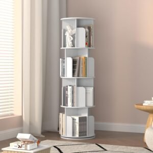 Rotating Bookshelf 4 Tier Tower, Ro...