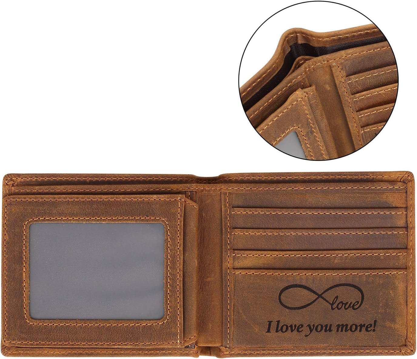Engraved Personalized Wallet For Men - Gift For Boyfriend, Husband - Image 2