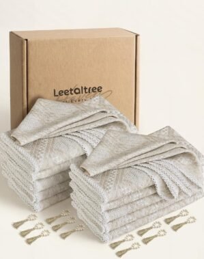Leetaltree12 Sets Cotton Linen Napk...