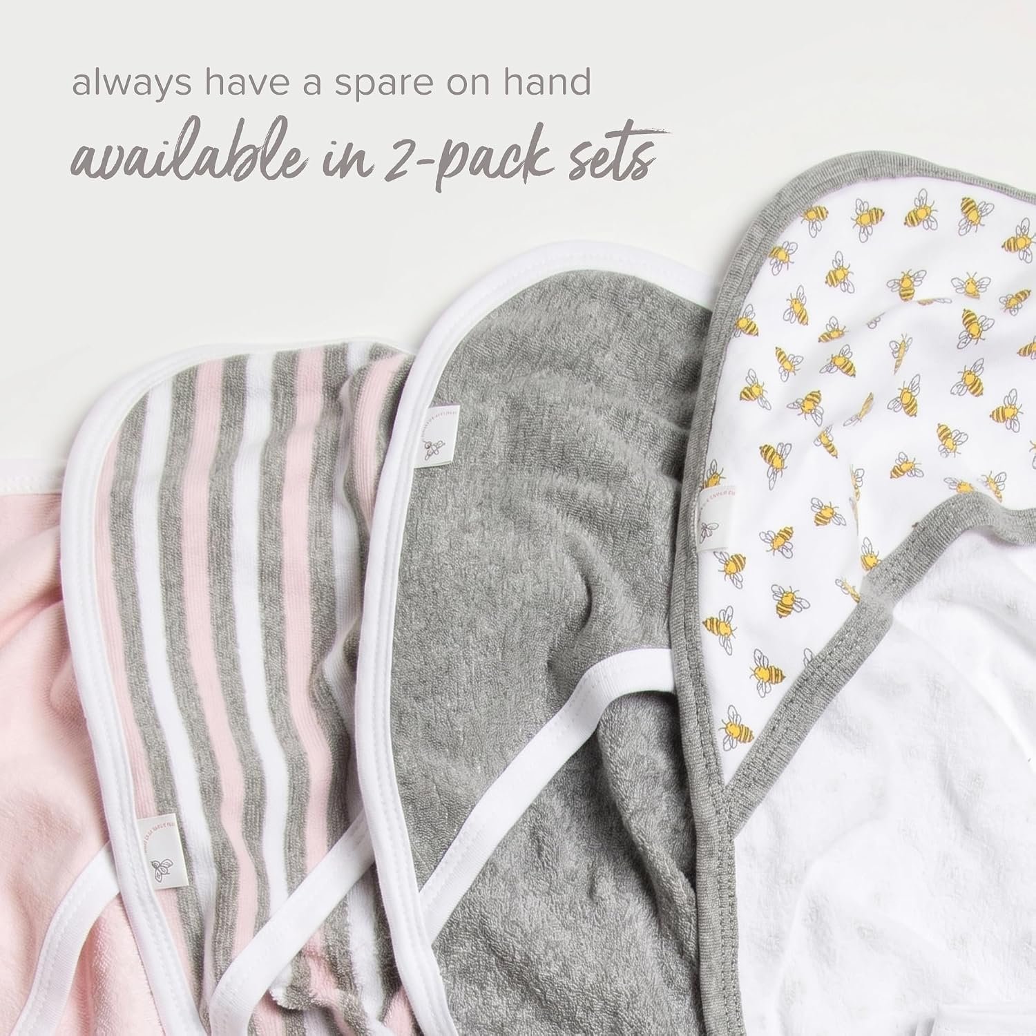 Burt's Bees Baby Infant Hooded Towels, Organic Cotton, Unisex Bath Essentials, Nursery Towel with Hood Set, 29 x 29 in, 2-Pack - Image 9