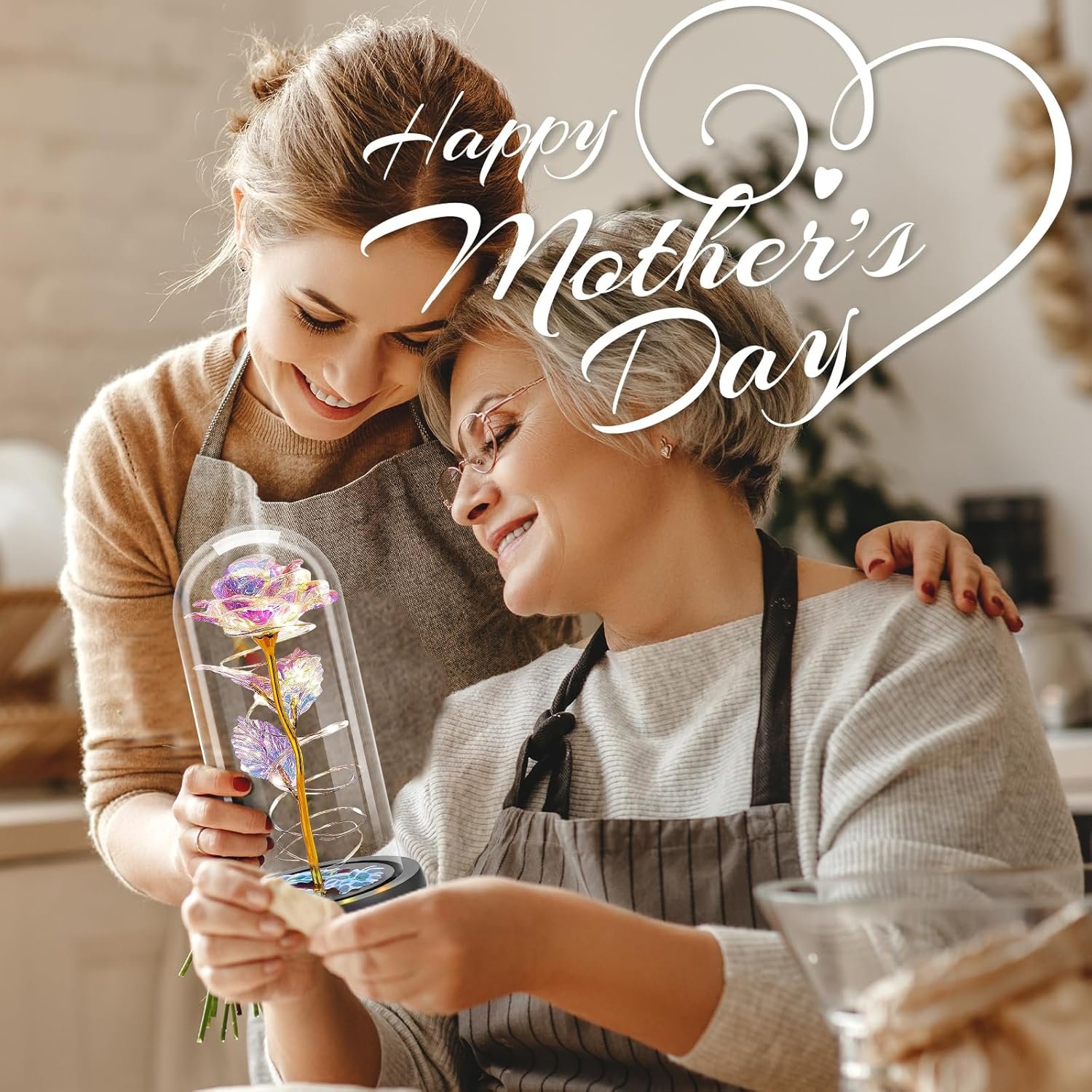 Otlonpe Mothers Day Flowers Gifts for Mom Wife Grandma from Daughter Son Husband, Preserved Forever Glass Roses Gift for Valentines Day, Christmas Day, Anniversary - Image 5