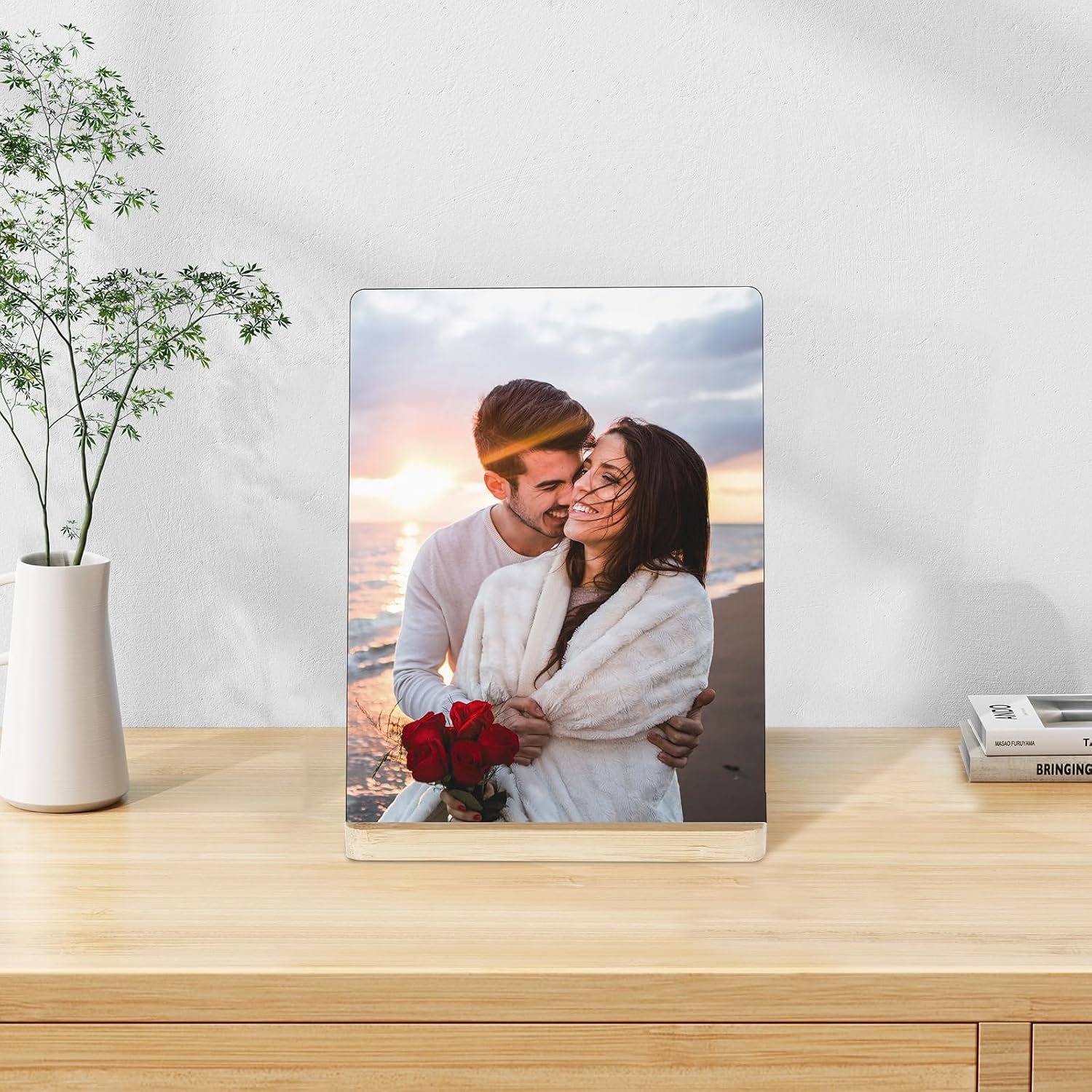 Custom Metal Picture Frame, Personalized Photo Prints Picture Frame, Photo Printing with Easel Customized Gifts for Family, Couples, Lovers, Friend - Image 2