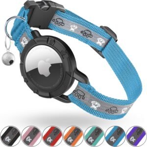 Reflective AirTag Cat Collar, Integ...
