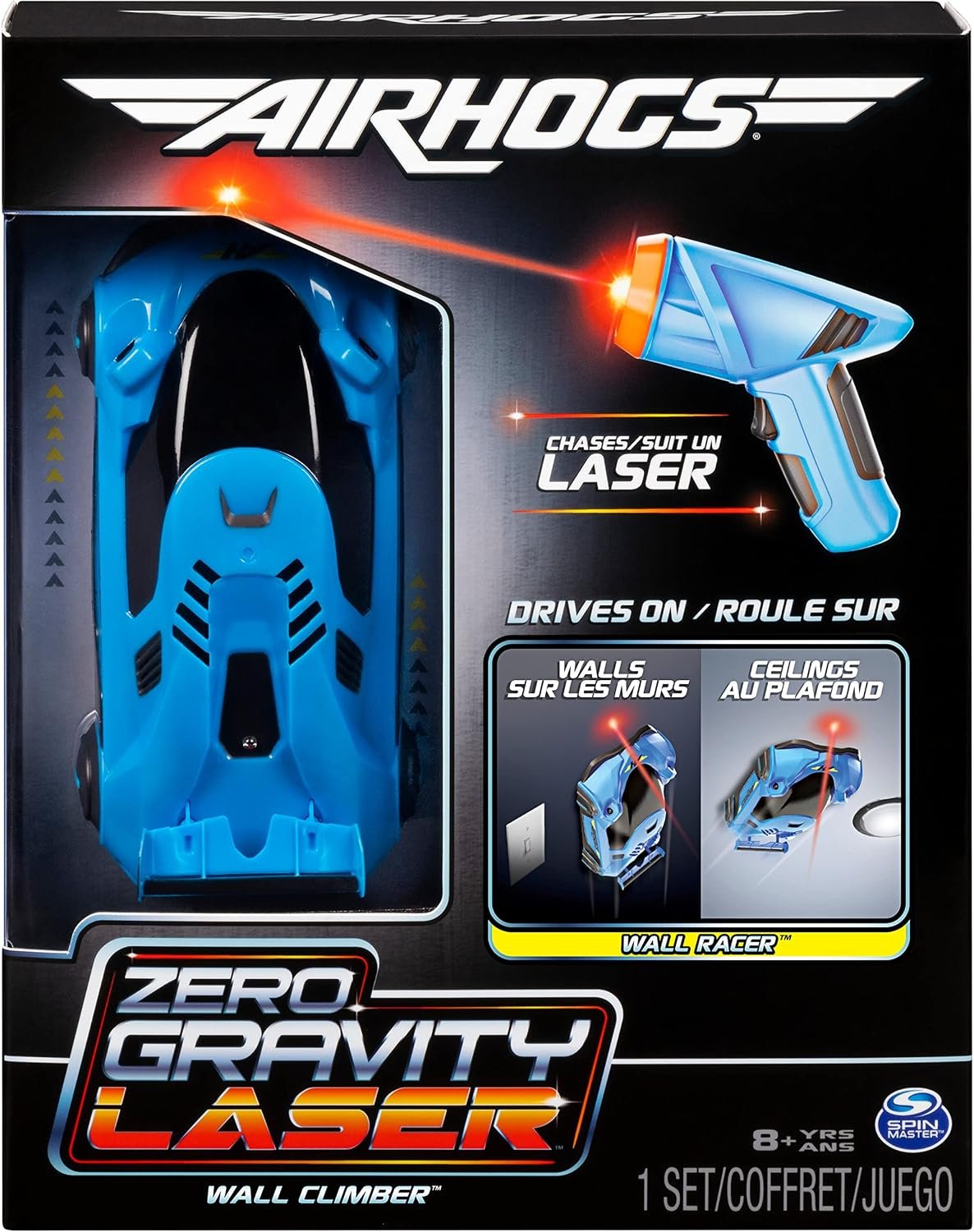 Air Hogs, Zero Gravity Light, Light-Guided Wall Racer, Wall Climbing Race Car,Blue - Image 2